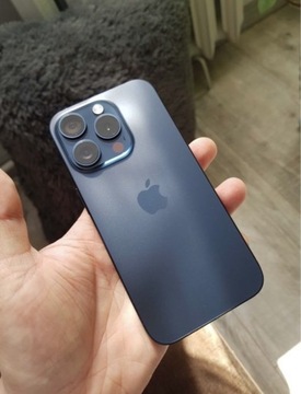 iPhone 15 Pro 256GB Tytan błękitny idealny stan