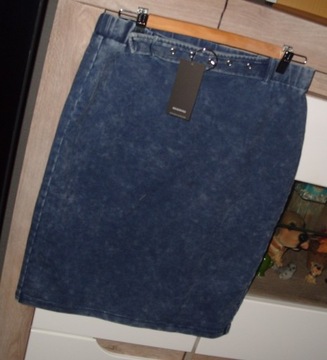 spódnica a'la jeans z paseczkiem Reserved r. L/XL