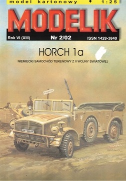 Model kartonowy Modelik Horch 1a 1:25