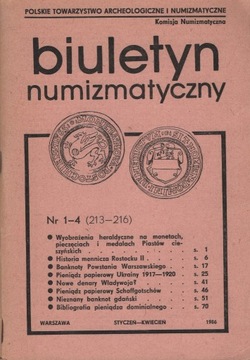 Biuletyn Numizmatyczny 213-216/1986