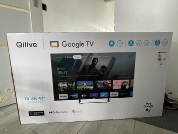 Tv 43 całe Smart tv Google tv qilive nowy