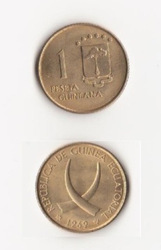 Equatorial Guinea/Gwinea Równikowa - 1 Peseta Guineana 1969 - aUNC