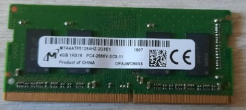 RAM Micron DDR4 4GB Do laptopa SODIMM