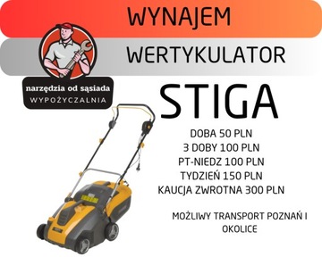 Wynajem wertykulator elektryczny Stiga