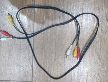 Kabel audio 3 x Jack czarny 120 cm