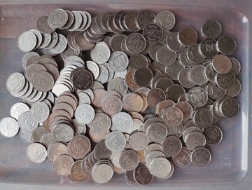 Zestaw monet ukraińskich 5 kopijok, 1000 g.