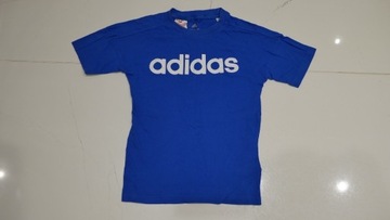 Koszulka T-Shirt Adidas 140 cm 9-10 Lat Niebieska