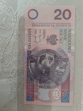 20 zł  - 1994 - seria GO nr 0. - UNC 