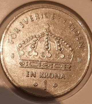 Moneta  1 Korona 2004 r. Szwecja  M5