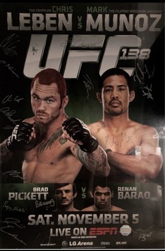 UFC autografy duży plakat