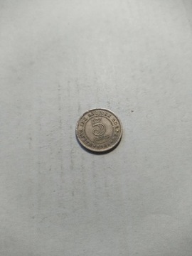 Brytyjska Malezja i Borneo 5 cents 1961 