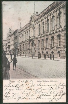 POZNAŃ Posen Ritterstrasse biblioteka 1906