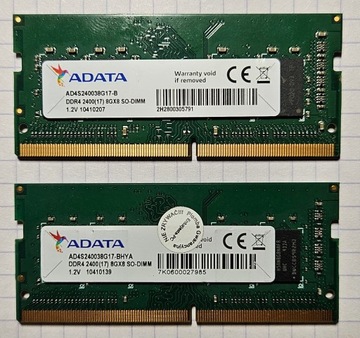 Pamięć RAM DDR4 Adata AD4S240038G17-B 8 GB  2 SZT.