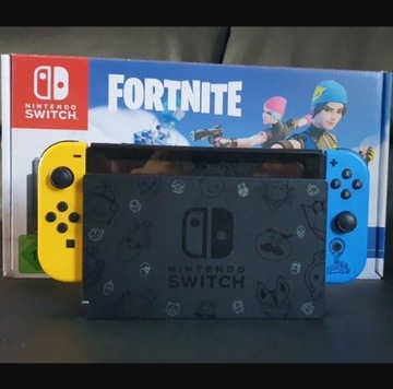 Nintendo Switch v2 Fortnite edition +3 gry, pokrow