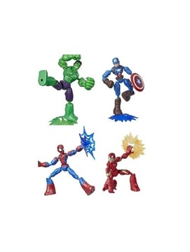 4 figurki, bend and flex, Marvel, Hasbro Avengers 