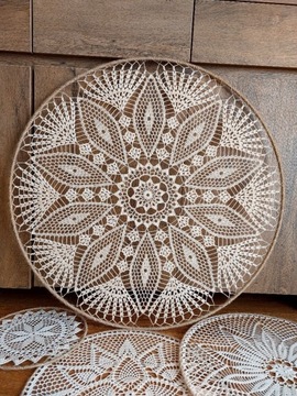 70cm ø Mandala / ozdoba na ścianę / łapacz snów 