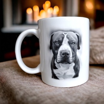 Kubek biały ceramiczny Pitbull rasy psów