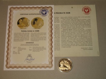 Armia Polska w ZSRR Sikorski + certyfikat