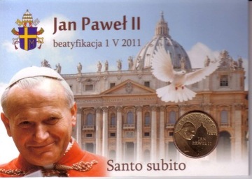 blister 2 zł  2005  Jan Paweł II beatyfikacja 