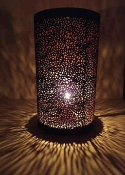Lampion latarenka świecznik metalowy 20cm