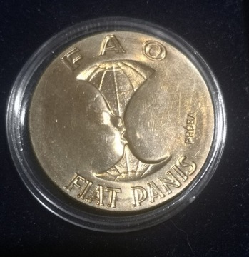 10 ZŁOTYCH, FAO-FIAT PANIS, PRÓBA, 1971 Oryginał. 