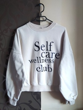 Bluza Bawełna H&M Self Care Wellness Club