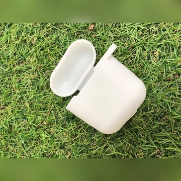 Apple AirPods - etui - BIAŁE - silikon