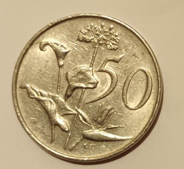 Moneta Południowej Afryki 50 cent