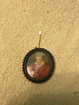Miniatura ,Miniaturka malowana Beethoven ,