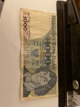 Banknot 1000zl z 1982 roku