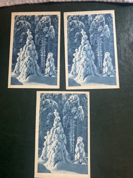 Pocztówki  zimowe z 1968 