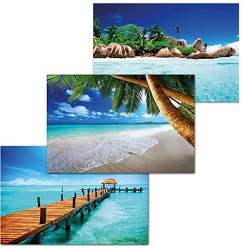 PLAKATY XXL 140 x 100 cm GREAT ART plaża karaiby