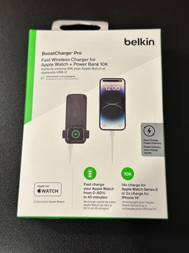 NOWA Belkin Szybka Ładowarka Bezprzewodowa do Apple Watch Powerbank 10K