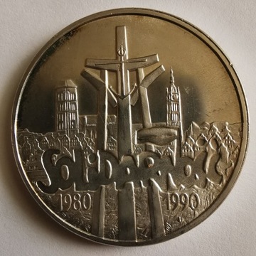 100,000 zł 1990 Solidarność Srebro 1 oz