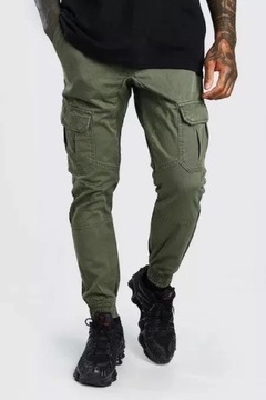 Denim Co. Cuff Cargo__Spodnie bojówki khaki__M