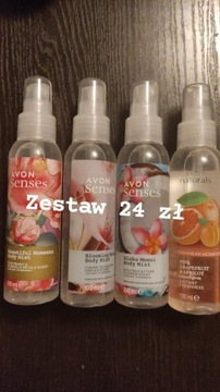 Avon naturals zestaw mgiełek do ciała 4szt 