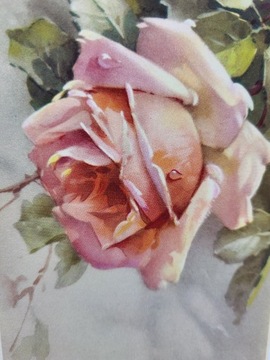 Pocztówka z różą w stylu Kleina