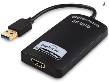 Cable Matters Przejściówka USB 3 / HDMI 4k mac/win