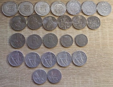 Kolekcja monet prl w bardzo dobrym stanie.