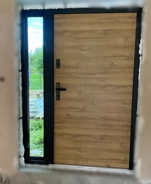 Stalowe drzwi zewnętrzne WIKĘD winchester/czarne  