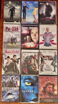 12x różnych filmów na dvd