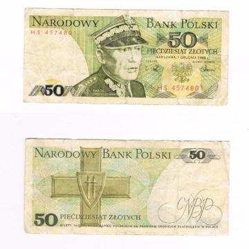 50zł z 1988r. Karol Świerczewski