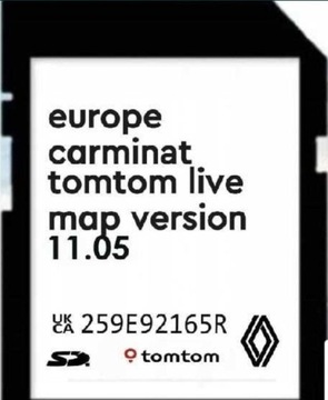 Karta z mapą Europy TomTom LIVE 11.05 Renault