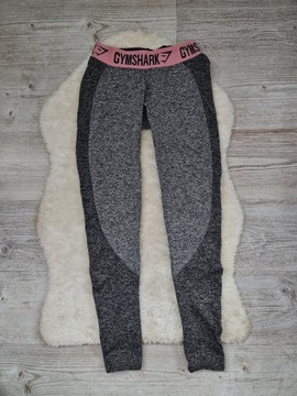 Spodnie Legginsy gymshark Rozmiar S Szare Logo