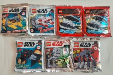 STAR WARS polybag (7 szt.) JEDI INTERCEPTOR i inne