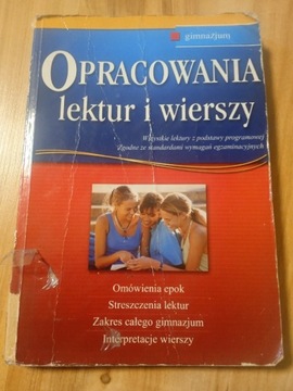 Opracowania lektur i wierszy gimnazjum 