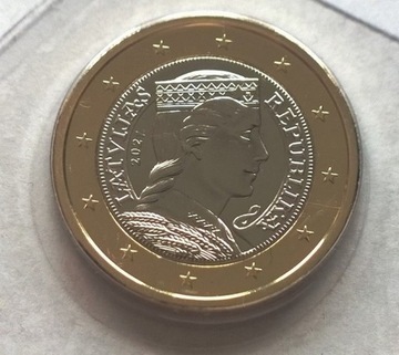 1 Euro Łotwa 2021 - UNC