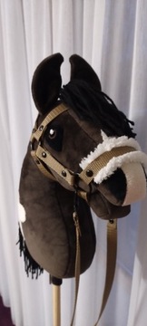 Koń na patyku Hobby Horse gniady handmade