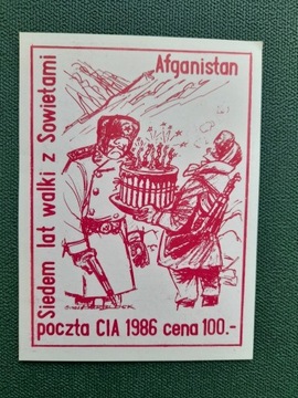 Bloczek POCZTA CIA 1986 Afganistan