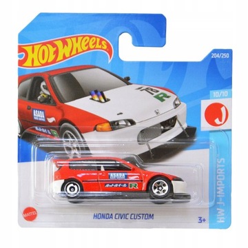 Hot Wheels Honda Civic Custom czerwona